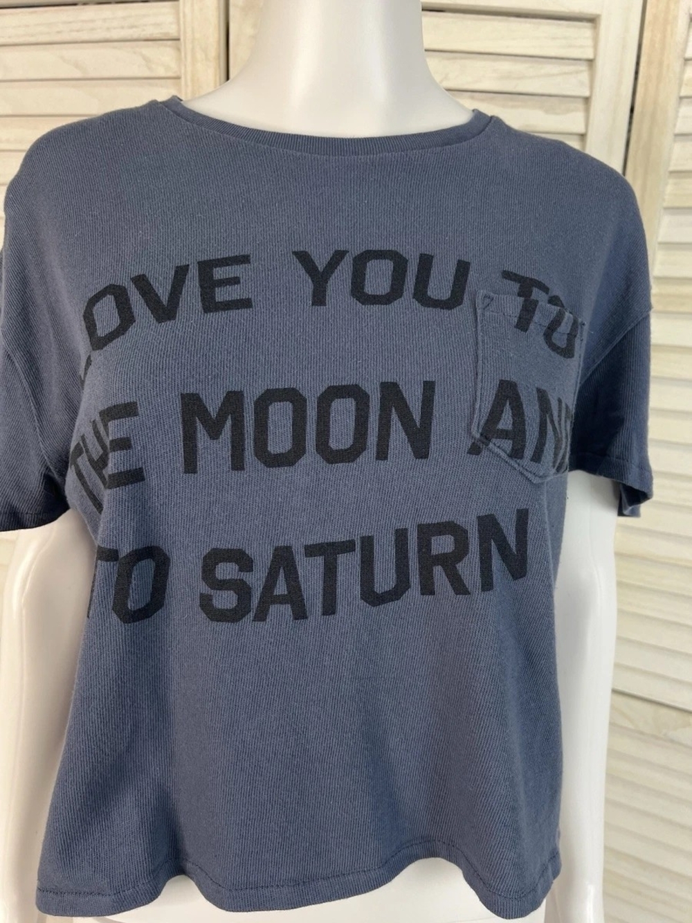 OFFICIAL Taylor Swift Crop Top Shirt Folklore Love You To The MOON AND SATURN M